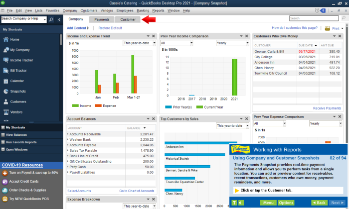 Learn all accounting basics including working with reports.